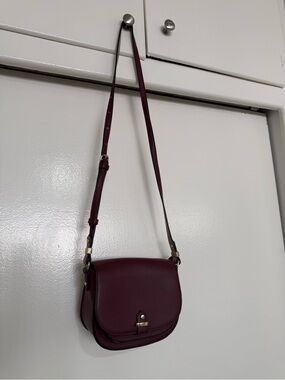 Miztique Burgundy Crossbody Saddle Bag
